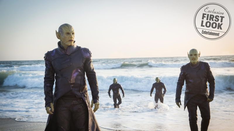 No, no es la portada de un disco. Son los Skrull llegando a la Tierra.